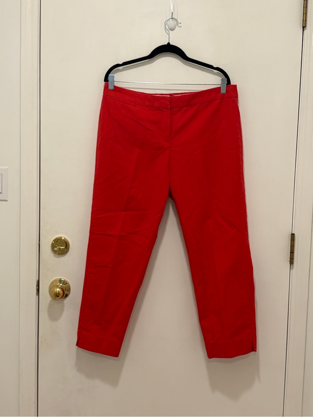Sandro Bright Red Cropped Pants. Size 14